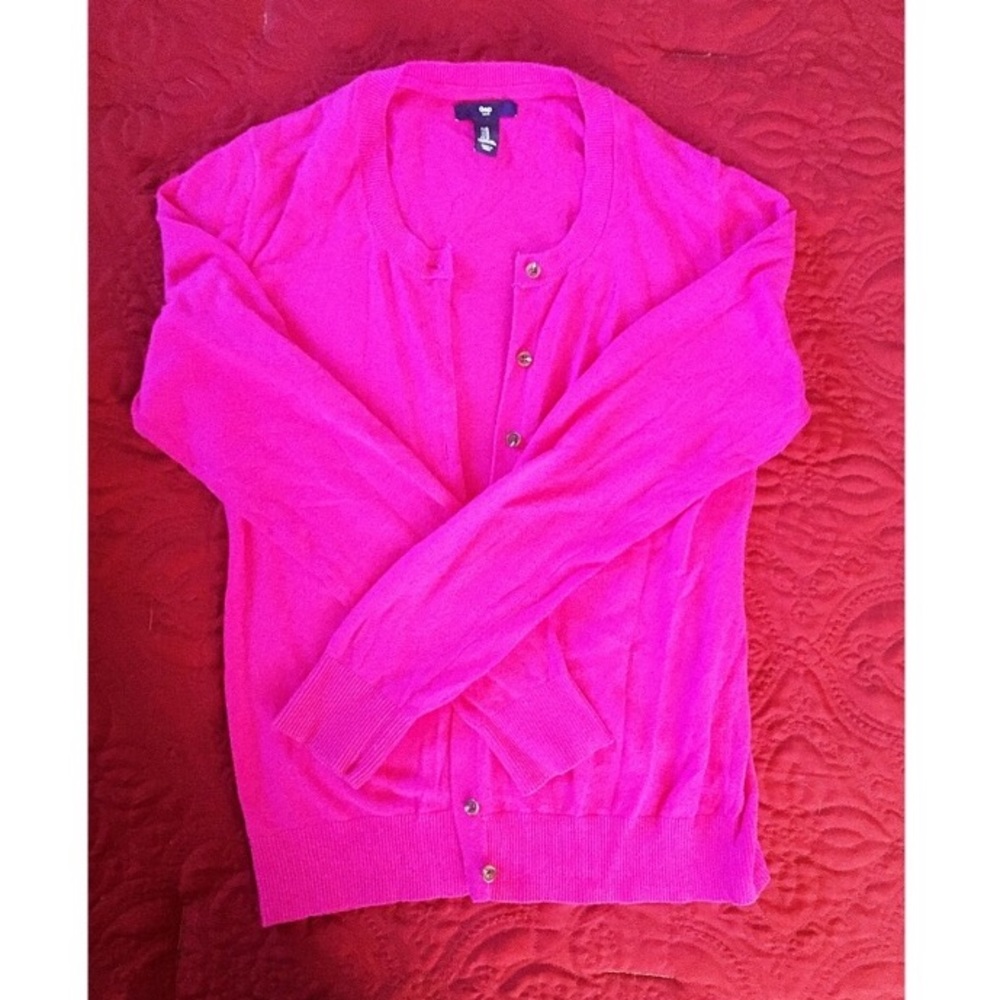 GAP Hot Pink Cardigan Sweater